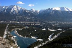 02 Canmore And Canmore Dam Rundle Forbay in Winter With Mount Lady MacDonald, Grotto Mountain Beyond